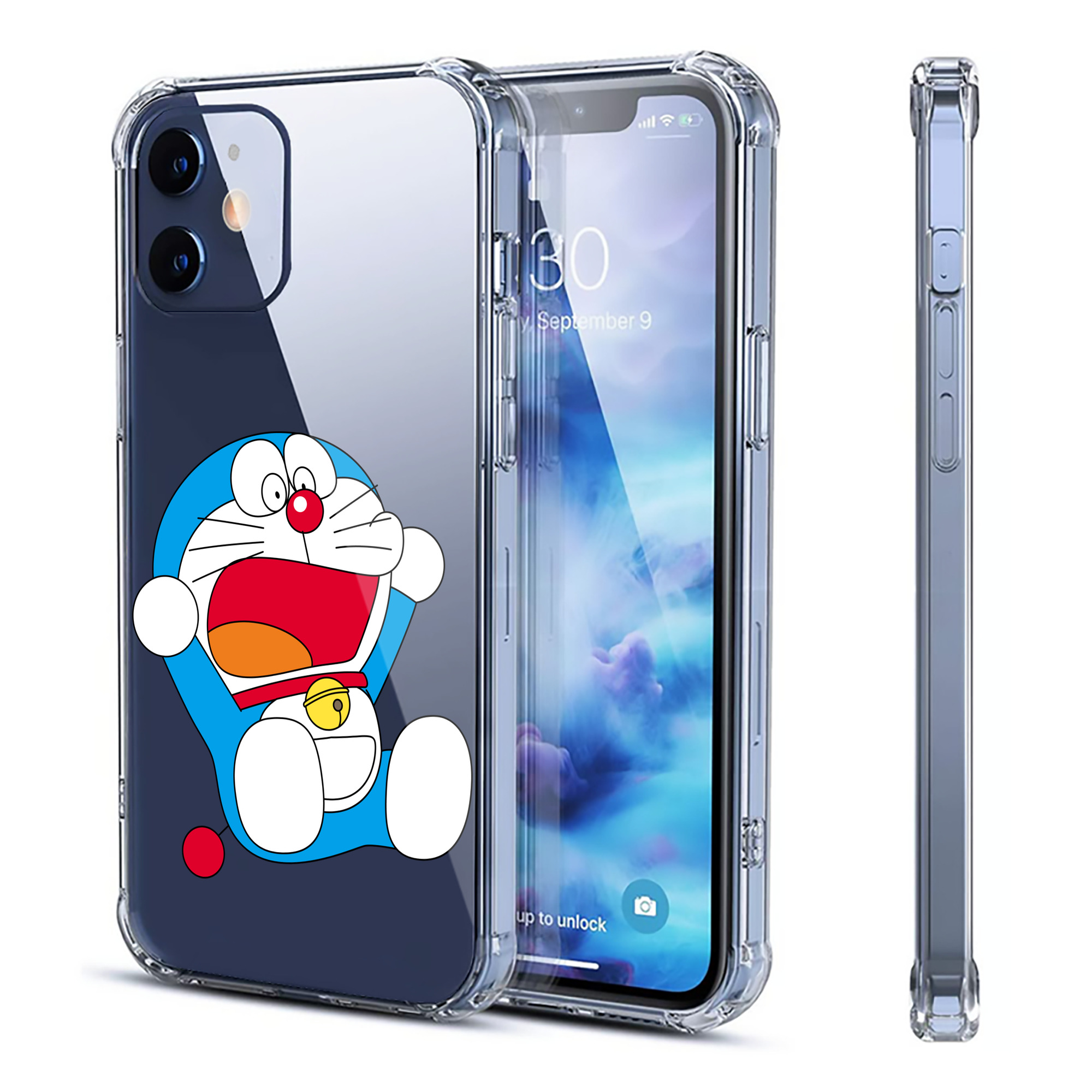 （画像用） ドラえもん Doraemon 【iPhone 12シリーズ対応】透明スマホケース（クリアソフトケース）